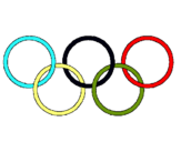 Dibujo Anillas de los juegos olimpícos pintado por ybarra