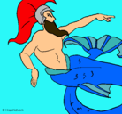 Dibujo Poseidón pintado por kajknd