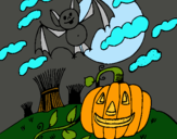 Dibujo Paisaje de Halloween pintado por amalia