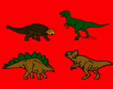 Dibujo Dinosaurios de tierra pintado por roque