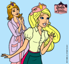 Dibujo Barbie con una corona de princesa pintado por Sthe