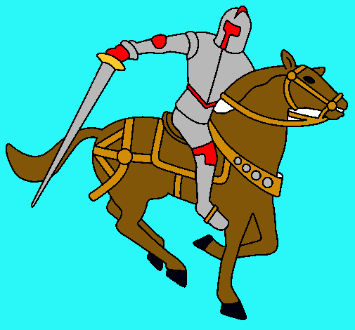 Dibujo Caballero a caballo IV pintado por kend