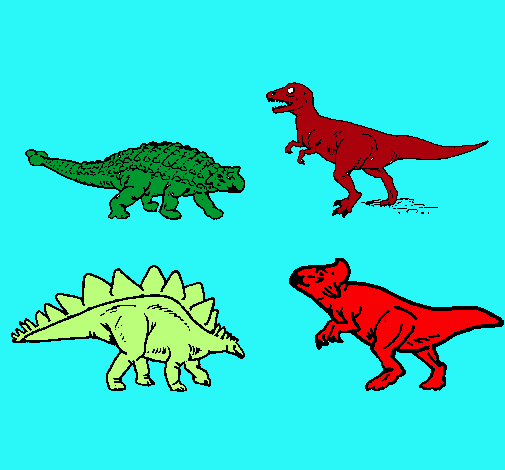 Dibujo Dinosaurios de tierra pintado por sk74