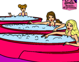 Dibujo Barbie y sus amigas en el jacuzzi pintado por EMIMAR