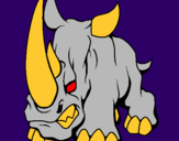 Dibujo Rinoceronte II pintado por irvin