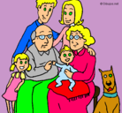 Dibujo Familia pintado por siesellos