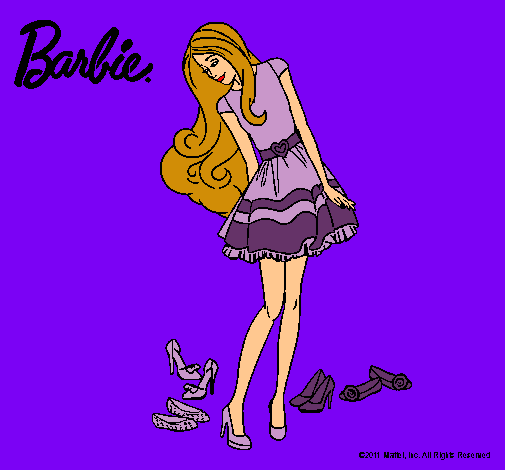 Barbie y su colección de zapatos