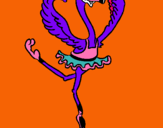 Dibujo Avestruz en ballet pintado por lauritha
