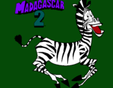 Dibujo Madagascar 2 Marty pintado por chehhhca