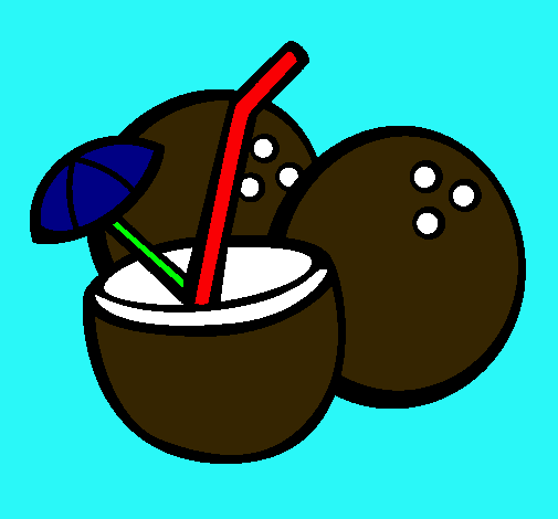 Dibujo Cóctel de coco pintado por FERALB