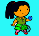 Dibujo Chica tenista pintado por katherinee