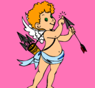 Dibujo Cupido pintado por daney