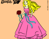 Dibujo Barbie vestida de novia pintado por kiliandeoro