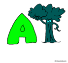 Dibujo Árbol pintado por arbre