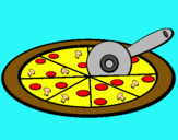 Dibujo Pizza pintado por QryyZhaa