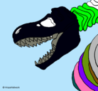 Dibujo Esqueleto tiranosaurio rex pintado por ESTEVEN