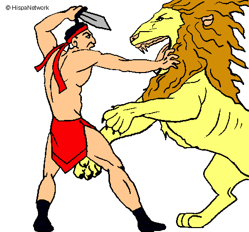 Gladiador contra león