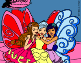 Dibujo Barbie y sus amigas en hadas pintado por Overladies