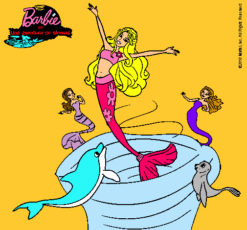 Barbie sirena contenta