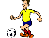 Dibujo Jugador de fútbol pintado por falcao
