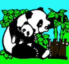 Dibujo Mama panda pintado por JNJN