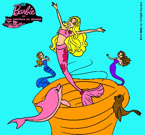 Barbie sirena contenta