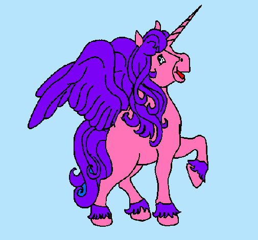 Unicornio con alas