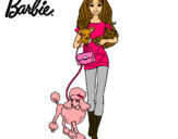 Dibujo Barbie con sus mascotas pintado por mariana234