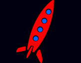Dibujo Cohete II pintado por obie