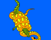 Dibujo Anaconda y caimán pintado por diego0