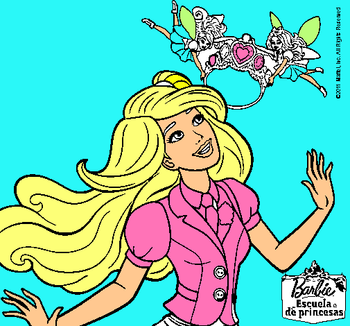 Dibujo Barbie a punto de ser coronada pintado por Valerieta