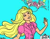 Dibujo Barbie a punto de ser coronada pintado por Valerieta