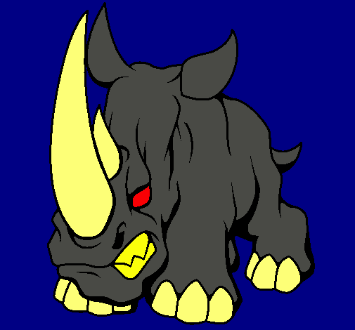 Dibujo Rinoceronte II pintado por polsalom