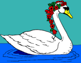 Dibujo Cisne con flores pintado por 123456789o