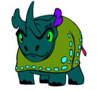 Dibujo Rinoceronte pintado por fdkh