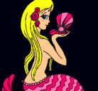 Dibujo Sirena y perla pintado por lauri10