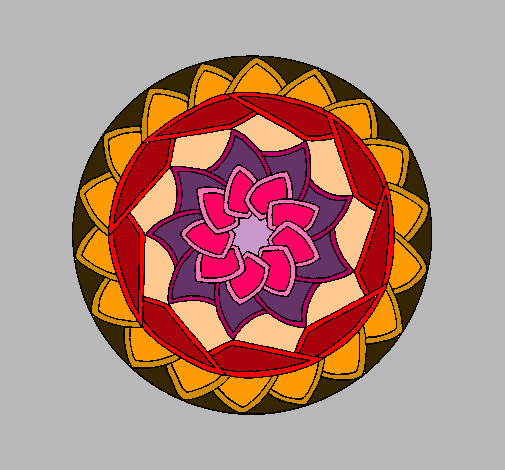 Dibujo Mandala 1 pintado por Pabloski