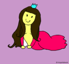 Dibujo Princesa contenta pintado por cynthias