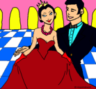 Dibujo Princesa y príncipe en el baile pintado por CARMELINDA