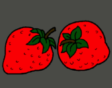 Dibujo fresas pintado por katherinee