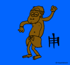 Dibujo Mono  pintado por hellenguin