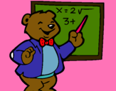 Dibujo Profesor oso pintado por math