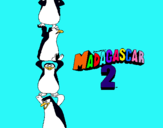 Dibujo Madagascar 2 Pingüinos pintado por alto