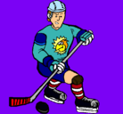 Dibujo Jugador de hockey sobre hielo pintado por faida