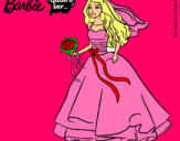 Dibujo Barbie vestida de novia pintado por  Serenagirl