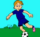 Dibujo Jugar a fútbol pintado por fhyeughgby