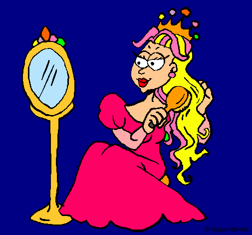 Dibujo Princesa y espejo pintado por Noarrr