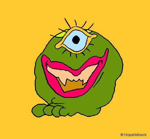 Dibujo Monstruo de un ojo pintado por moyis1972