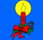 Dibujo Vela de navidad pintado por amalia