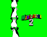 Dibujo Madagascar 2 Pingüinos pintado por pigui